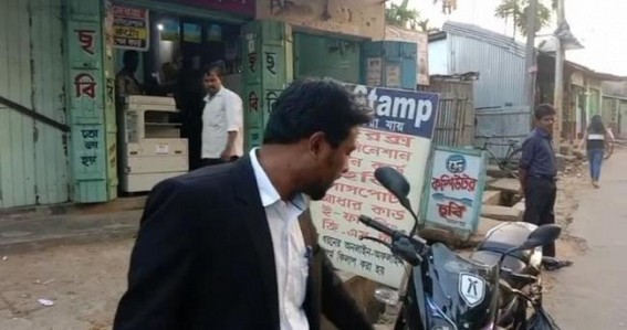Advocate of Udaipur Court faced harassment, Parked bike on the road side was locked with wheel clamp by traffic allegedly without proper reason